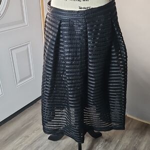 New York & Company Black A-Line Midi Skirt